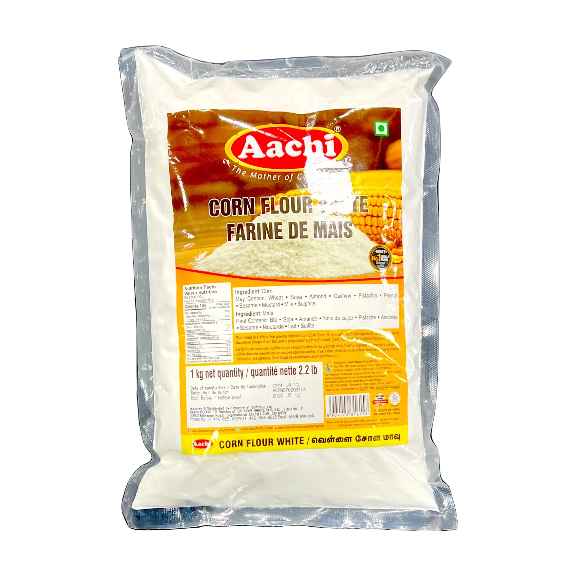 Aachi Aachi Corn Flour White 1kg 1kg